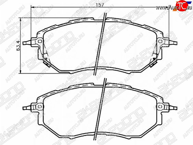 2 199 р. Колодки тормозные перед FL-FR SAT Subaru Legacy BH/BE12 универсал (1998-2003)  с доставкой в г. Санкт‑Петербург