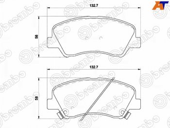 3 699 р. Колодки тормозные передние FR-FL SAT  Hyundai Creta SU (2020-2022)  с доставкой в г. Санкт‑Петербург. Увеличить фотографию 1