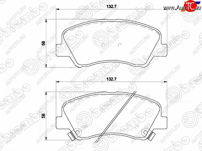 3 699 р. Колодки тормозные передние FR-FL SAT  Hyundai Creta SU (2020-2022)  с доставкой в г. Санкт‑Петербург