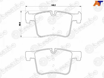 Колодки тормозные передние FL-FR SAT BMW 3 серия F34 Grand Turismo лифтбэк дорестайлинг (2012-2016)