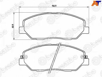 Колодки тормозные передние FL-FR SAT Hyundai Santa Fe TM дорестайлинг (2018-2021)