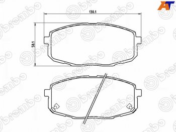 Колодки тормозные передние FL-FR SAT Hyundai I30 2 GD дорестайлинг, хэтчбэк 5 дв. (2011-2015)