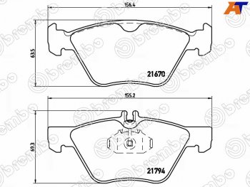 Колодки тормозные перед FR-FL SAT Mercedes-Benz E-Class W210 дорестайлинг универсал (1996-1999)