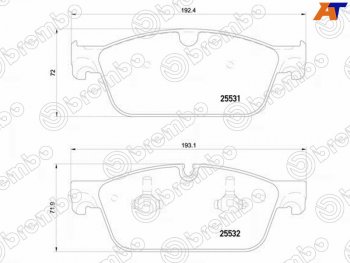 7 799 р. Колодки тормозные перед FR-FL SAT Mercedes-Benz GL class X166 дорестайлинг (2012-2016)  с доставкой в г. Санкт‑Петербург. Увеличить фотографию 1