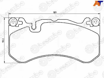 Колодки тормозные передние FL-FR SAT Mercedes-Benz GL class X166 дорестайлинг (2012-2016)