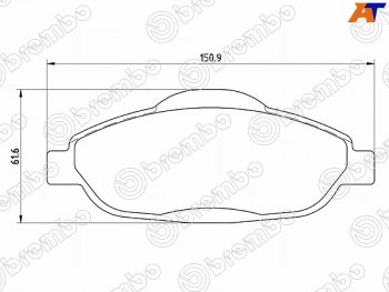 Колодки тормозные перед FL-FR SAT Peugeot 3008 дорестайлинг (2009-2013)