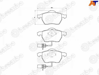 4 549 р. Колодки тормозные FR SAT  Volkswagen Passat B6 универсал (2005-2010)  с доставкой в г. Санкт‑Петербург. Увеличить фотографию 1