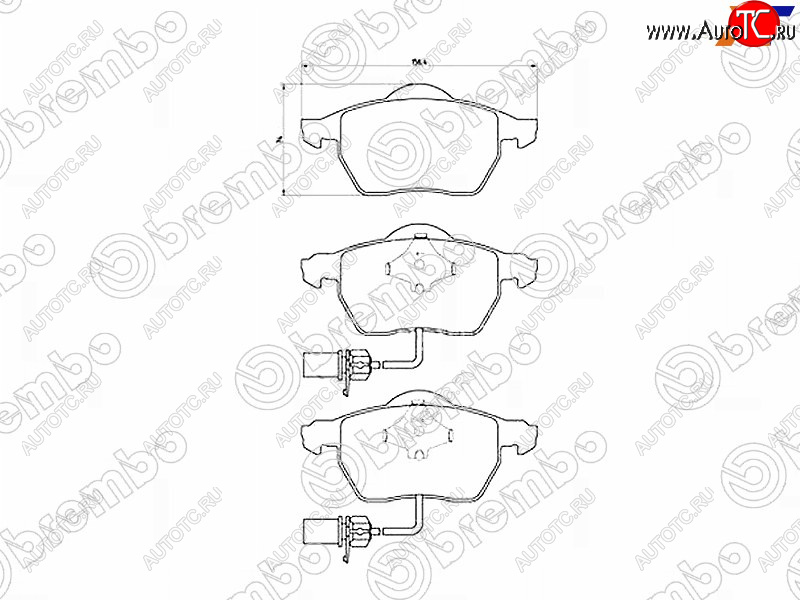 4 549 р. Колодки тормозные FR SAT  Audi A6 C5 дорестайлинг, седан (1997-2001)  с доставкой в г. Санкт‑Петербург