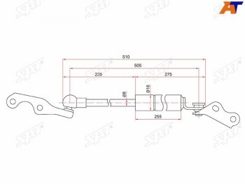 Упор задней двери RH SAT  Vitz  XP10, Yaris  XP10