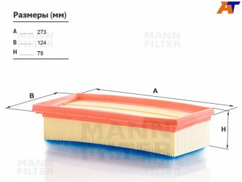 Фильтр воздушный MANN  Duster ( HS,  HM), Logan ( 1,  2), Sandero ( (BS),  (B8))