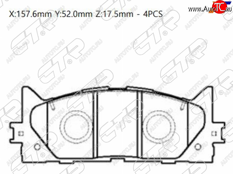 2 099 р. Колодки тормозные передние FL-FR SAT Toyota Camry XV40 рестайлинг (2009-2011)  с доставкой в г. Санкт‑Петербург