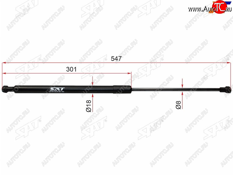 859 р. Упоры капота SAT  Toyota Mark X  X120 (2004-2009)  с доставкой в г. Санкт‑Петербург