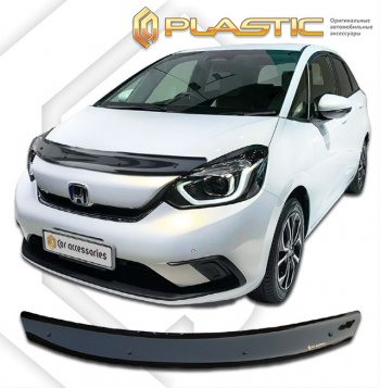 1 679 р. Дефлектор капота CA-Plastic  Honda Fit  4 GR (2019-2022) дорестайлинг (classic черный, без надписи)  с доставкой в г. Санкт‑Петербург. Увеличить фотографию 1