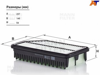 1 569 р. Фильтр воздушный MANN  Hyundai Solaris (RBr,  HCR), KIA Rio (3 QB,  4 FB,  4 YB,  X)  с доставкой в г. Санкт‑Петербург. Увеличить фотографию 1