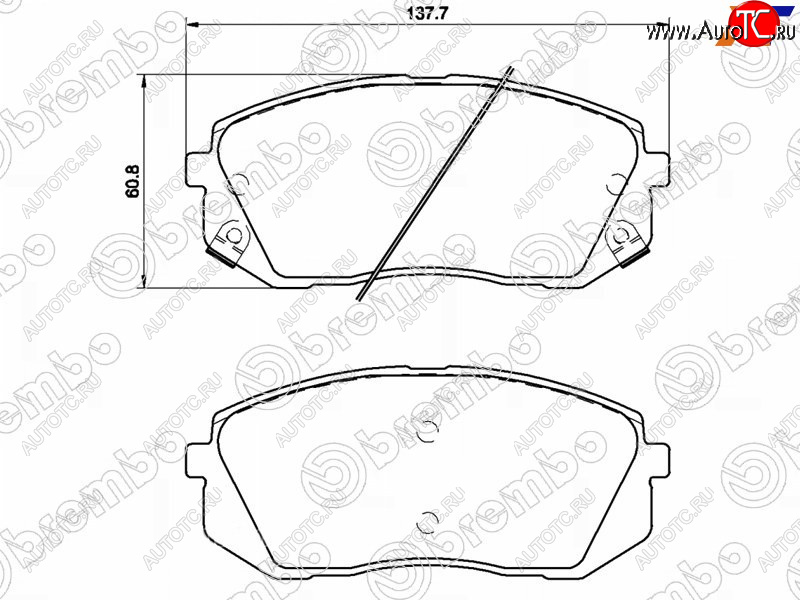 4 099 р. Колодки тормозные передние FL-FR SAT Hyundai I40 1 VF дорестайлинг универсал (2011-2015)  с доставкой в г. Санкт‑Петербург