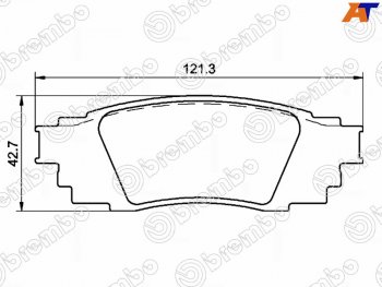 4 699 р. Копируемое: Колодки тормозные задние LH-RH SAT Lexus RX350 AL20 дорестайлинг (2015-2019)  с доставкой в г. Санкт‑Петербург. Увеличить фотографию 1