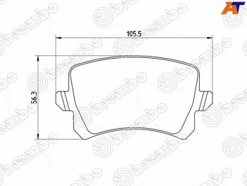 3 199 р. Колодки тормозные LH-RH SAT   Audi A3 (8PA хэтчбэк 5 дв.,  8P1 хэтчбэк 3 дв.), Skoda Octavia (A5), Superb (B6 (3T),  B6 (3T5)), Yeti  с доставкой в г. Санкт‑Петербург. Увеличить фотографию 1