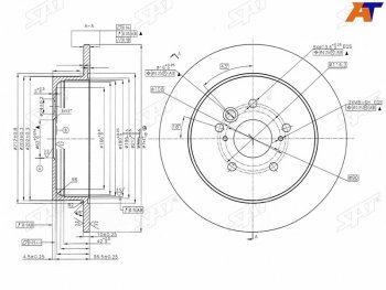 Задний тормозной диск(Ø305-0.5)SAT  Tiggo 3, Tiggo 7 PRO