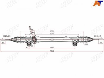 7 599 р. Рейка рулевая LHD SAT Toyota Camry XV50 дорестайлинг (2011-2014)  с доставкой в г. Санкт‑Петербург. Увеличить фотографию 1