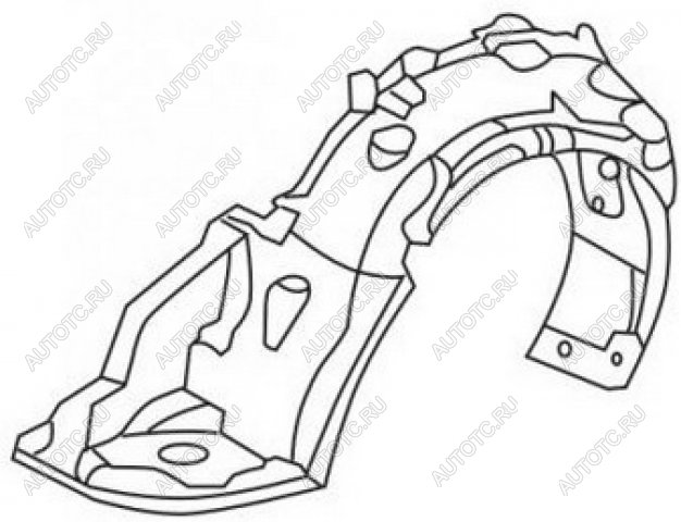 1 269 р. Левый подкрылок передний TYG  Honda Civic  EJ,EK,EM (1995-1998) седан дорестайлинг, хэтчбэк 3 дв. дорестайлинг  с доставкой в г. Санкт‑Петербург