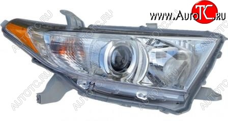 13 599 р. Правая фара (корректор) BodyParts  Toyota Highlander XU40 рестайлинг (2010-2013)  с доставкой в г. Санкт‑Петербург