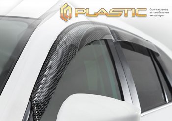 2 079 р. Дефлектора окон CA-Plastic  Nissan Qashqai  1 (2007-2010) дорестайлинг (серия Art черная)  с доставкой в г. Санкт‑Петербург. Увеличить фотографию 1