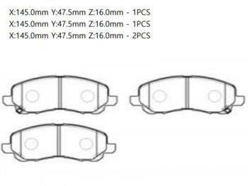 1 759 р. Колодки тормозные перед FR-FL SAT  Mitsubishi Colt ( Z20, Z30 хэтчбэк 3 дв.,  Z30) - Outlander  CW0W  с доставкой в г. Санкт‑Петербург. Увеличить фотографию 1