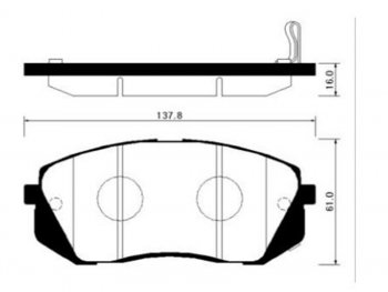 2 469 р. Колодки тормозные передние FR-FL SAT   Hyundai I40  1 VF - IX35 ( LM,  NU)  с доставкой в г. Санкт‑Петербург. Увеличить фотографию 1