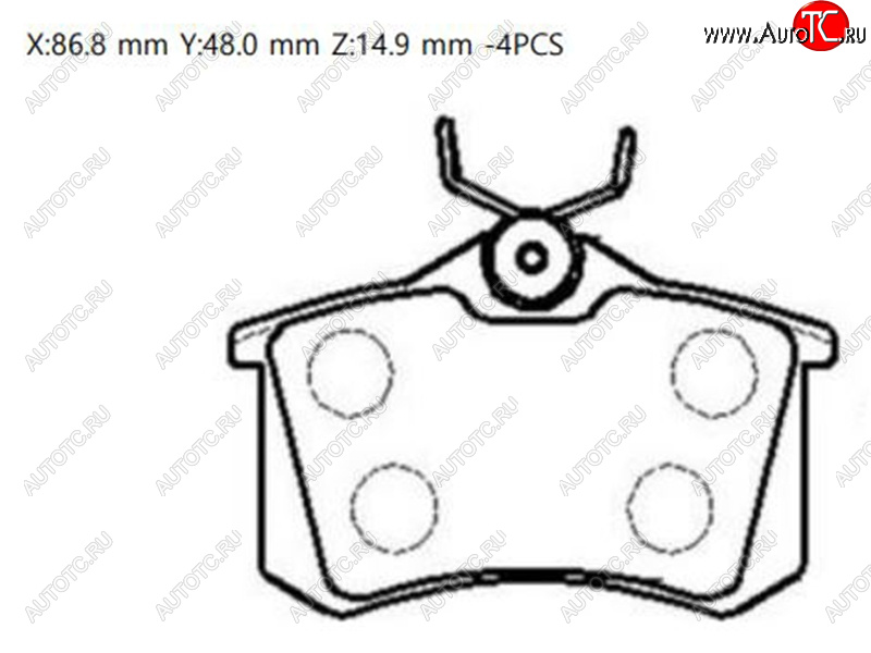 1 479 р. Колодки тормозные зад RH-LH SAT Audi A4 B6 седан (2000-2006)  с доставкой в г. Санкт‑Петербург