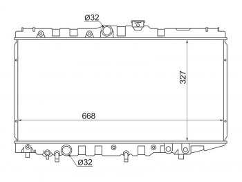 Радиатор SAT Toyota (Тойота) Corona (Корона)  T190 (1992-1994) T190 седан дорестайлинг  (применимо Toyota Corolla (E90) 87-92 Carina (T170) 88-92 Corolla Levin 87-91 Corona (T170) 87-)