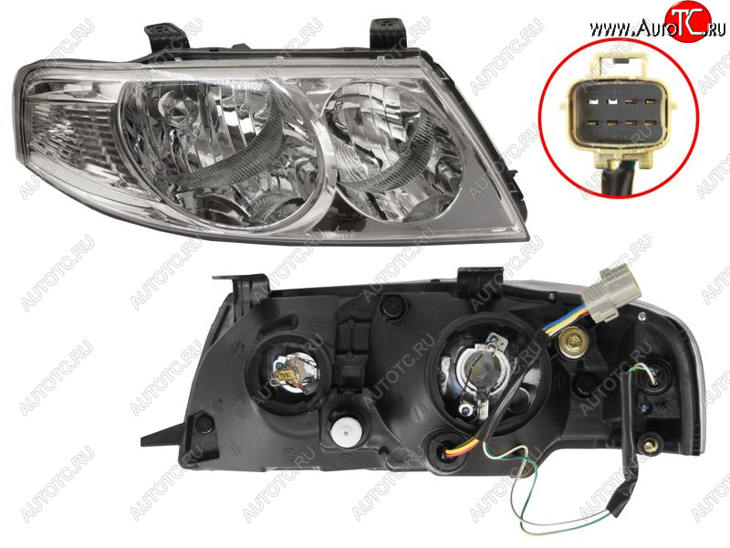 7 949 р. Фара правая SAT  Nissan Almera Classic  седан (2006-2013) B10  с доставкой в г. Санкт‑Петербург