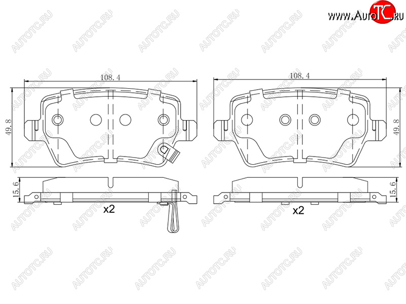 939 р. Колодки тормозные задние RH-LH SAT  EXEED TXL (2020-2024), JAC J7 (2020-2024), JAC JS4 (2021-2024)  с доставкой в г. Санкт‑Петербург