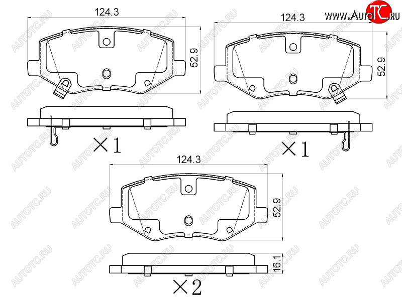 799 р. Колодки тормозные передние FR-FL SAT  JAC S3 рестайлинг (2017-2024)  с доставкой в г. Санкт‑Петербург