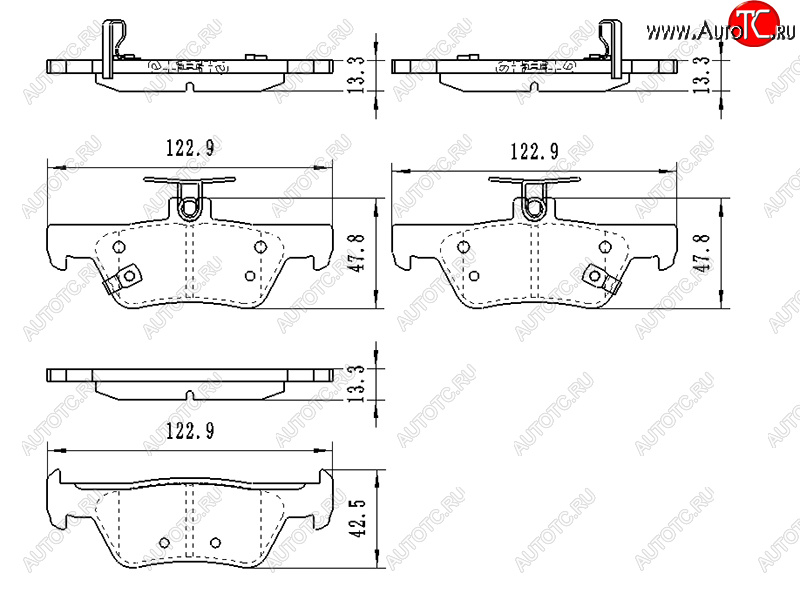 1 349 р. Колодки тормозные задние RH-LH SAT  Honda Fit ( 3 GP,GK,  4 GR) (2017-2022) 2-ой рестайлинг, дорестайлинг  с доставкой в г. Санкт‑Петербург