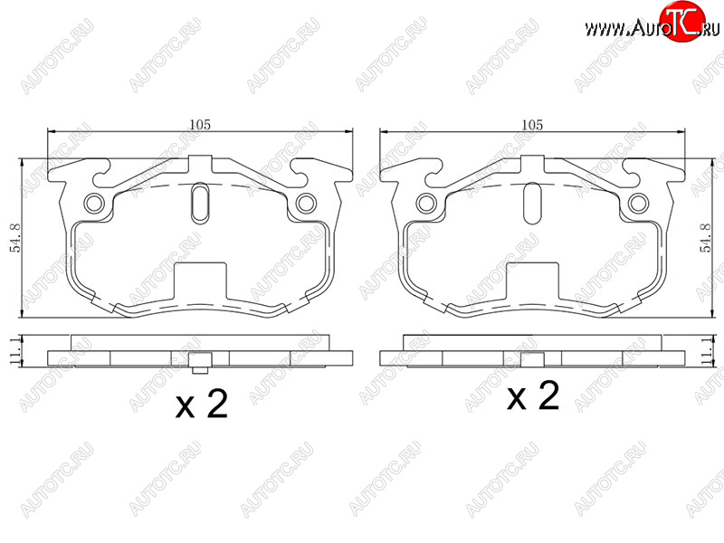 899 р. Колодки тормозные задние RH-LH SAT  Peugeot 206  седан (2006-2009), Renault Megane  LA (1995-2003)  с доставкой в г. Санкт‑Петербург