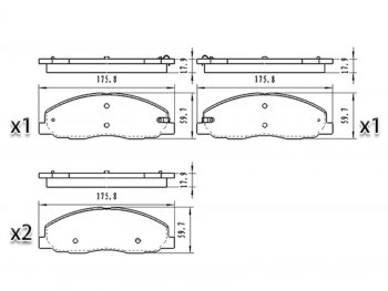 1 359 р. Колодки тормозные перед FL-FR SAT  ГАЗ ГАЗель Next ( A21,A22, С41, С42,  A21,A22, С41, С42, Фермер,  A60,A63, A64,  A62,А65,  A31,A32, C45, C46) - ГАЗель NEXT Citiline  А68  с доставкой в г. Санкт‑Петербург. Увеличить фотографию 1