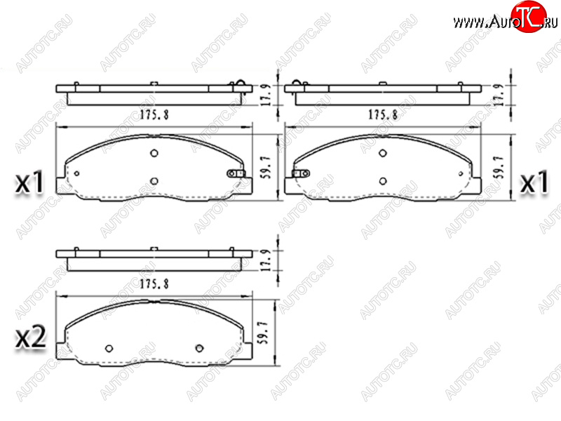 1 359 р. Колодки тормозные перед FL-FR SAT  ГАЗ ГАЗель Next ( A21,A22, С41, С42,  A21,A22, С41, С42, Фермер,  A60,A63, A64,  A62,А65,  A31,A32, C45, C46) - ГАЗель NEXT Citiline  А68  с доставкой в г. Санкт‑Петербург