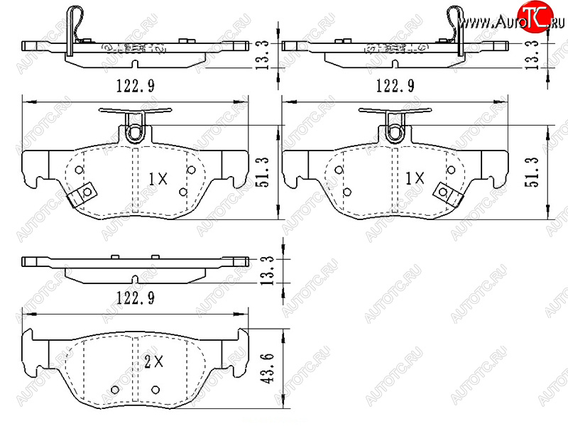 1 229 р. Колодки тормозные задние RH-LH SAT Mazda 3/Axela BP седан (2019-2024)  с доставкой в г. Санкт‑Петербург