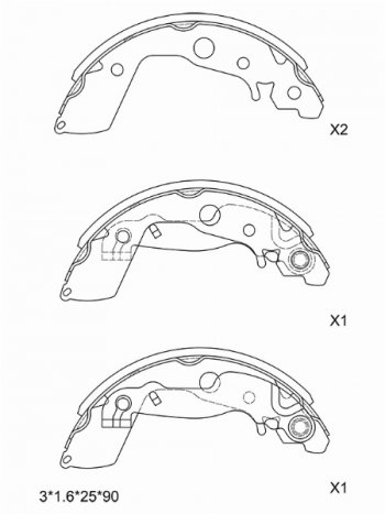 2 799 р. Колодки тормозные задние SAT RH-LH  Mazda 2/Demio  DE (2007-2014) дорестайлинг, рестайлинг  с доставкой в г. Санкт‑Петербург. Увеличить фотографию 1