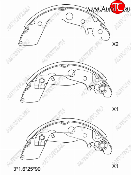 2 799 р. Колодки тормозные задние SAT RH-LH  Mazda 2/Demio  DE (2007-2014) дорестайлинг, рестайлинг  с доставкой в г. Санкт‑Петербург