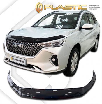 2 479 р. Дефлектор капота (РФ) CA-Plastic Exclusive Haval M6 (2021-2024) (classic черный, без надписи)  с доставкой в г. Санкт‑Петербург. Увеличить фотографию 1