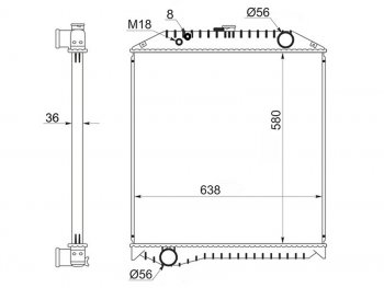 Радиатор SAT Hino Ranger 5 (2001-2017)