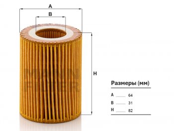 Фильтр масляный картридж N13B16N13B16A MANN  1 серия ( F21,  F20), 3 серия  F30