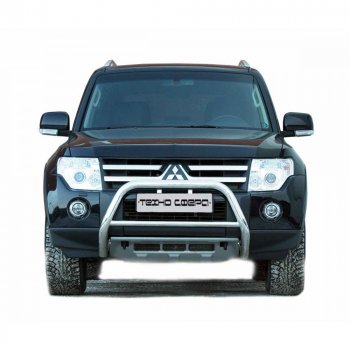 28 999 р. Передок низкий d63.5, Техно Сфера  Mitsubishi Pajero ( 4 V90,  4 V80) (2006-2020) дорестайлинг, дорестайлинг, 1-ый рестайлинг, 3 дв. 1-ый рестайлинг, 2-ой рестайлинг (Нержавейка)  с доставкой в г. Санкт‑Петербург. Увеличить фотографию 1