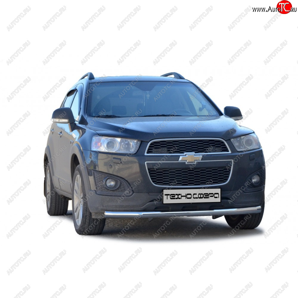 24 999 р. Защита переда труба нержавейка d63.5, Техно Сфера  Chevrolet Captiva ( CN202S) (2006-2024)  дорестайлинг, 1-ый рестайлинг, 2-ой рестайлинг,  дорестайлинг, дорестайлинг (Нержавейка)  с доставкой в г. Санкт‑Петербург