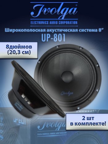 Широкополосные колонки (20,3 см/8) Ivolga UP-801 Hyundai Santa Fe DM дорестайлинг (2012-2016)