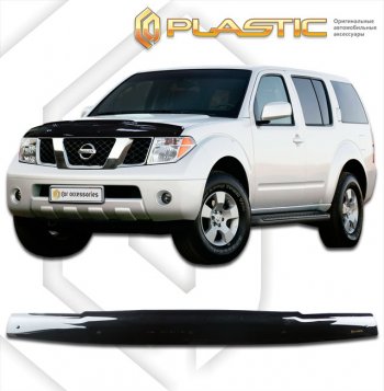 1 839 р. Дефлектор капота CA-Plastic  Nissan Terrano2  R20 (1999-2006) 2-ой рестайлинг (Classic черный)  с доставкой в г. Санкт‑Петербург. Увеличить фотографию 1