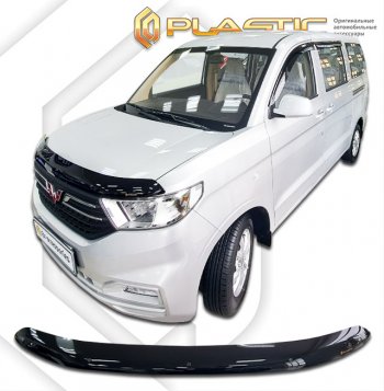 1 679 р. Дефлектор капота (рынок Китая) CA-Plastic  Wuling Hongguang V (2019-2023) (Classic черный)  с доставкой в г. Санкт‑Петербург. Увеличить фотографию 1