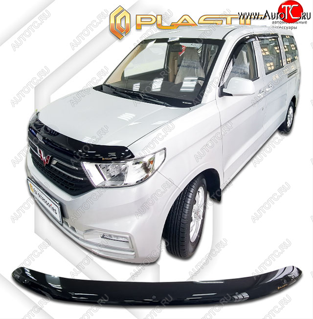 1 679 р. Дефлектор капота (рынок Китая) CA-Plastic  Wuling Hongguang V (2019-2023) (Classic черный)  с доставкой в г. Санкт‑Петербург