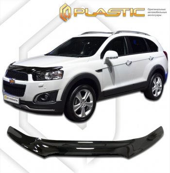 2 079 р. Дефлектор капота (exclusive) CA-Plastic Chevrolet Captiva 1-ый рестайлинг (2011-2013) (Classic черный)  с доставкой в г. Санкт‑Петербург. Увеличить фотографию 1